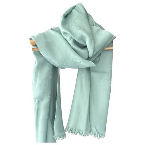 Gucci GG SILK SCARF SHAWL Wool Logo Apparel