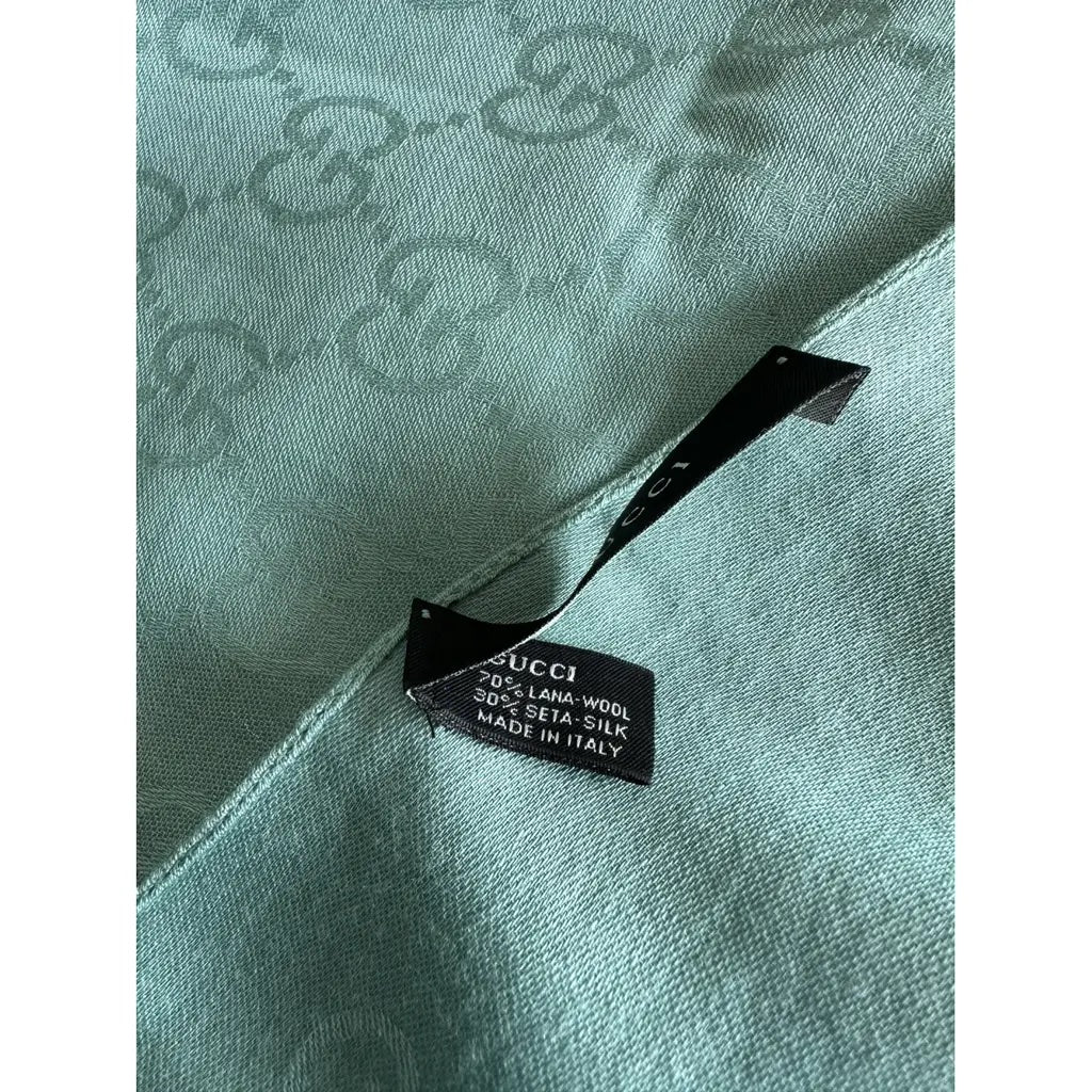 Gucci GG SILK SCARF SHAWL Wool Logo Apparel
