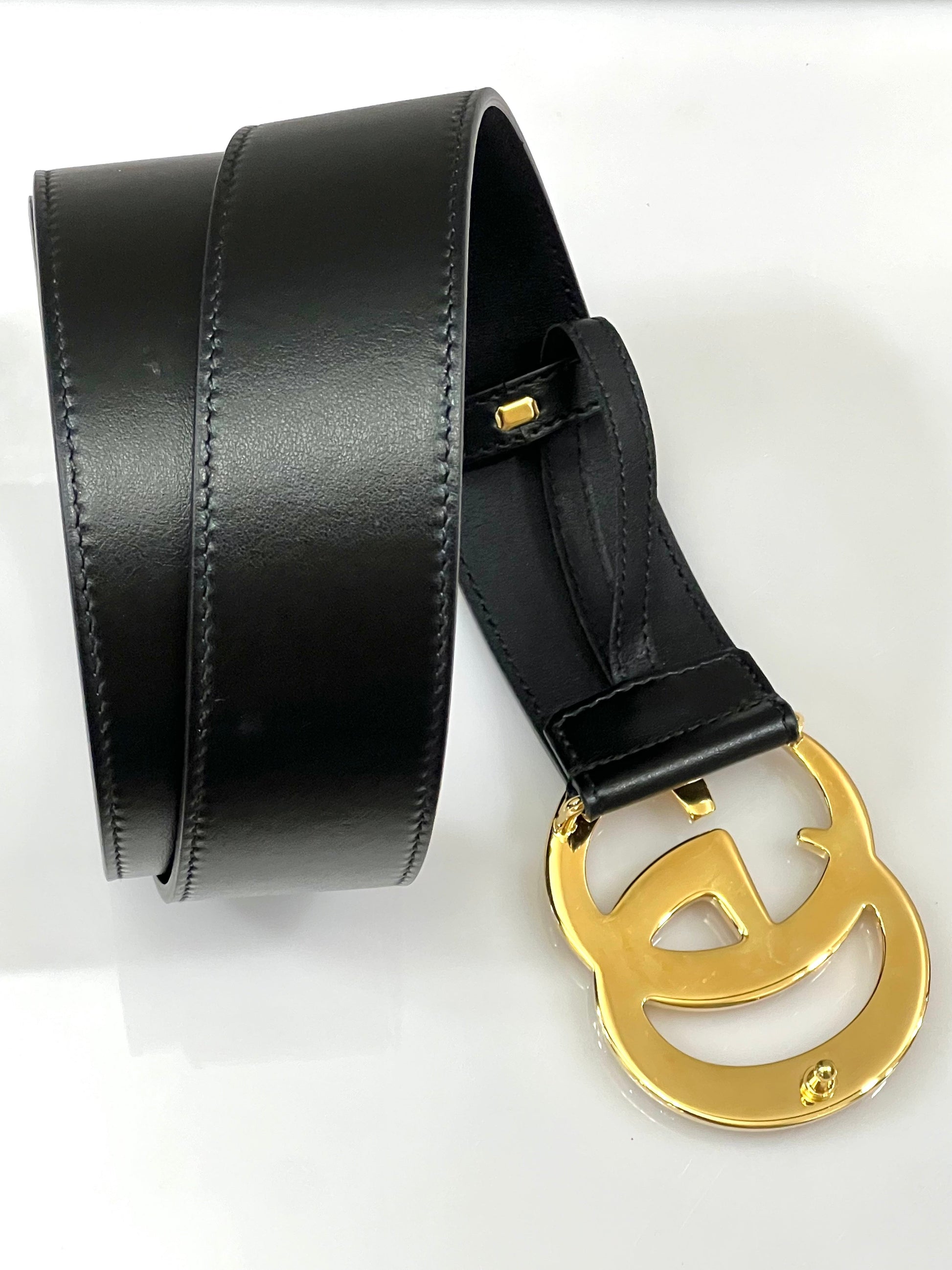 Gucci GG MARMONT DOUBLE G Leather Calfskin Belt Belt 1