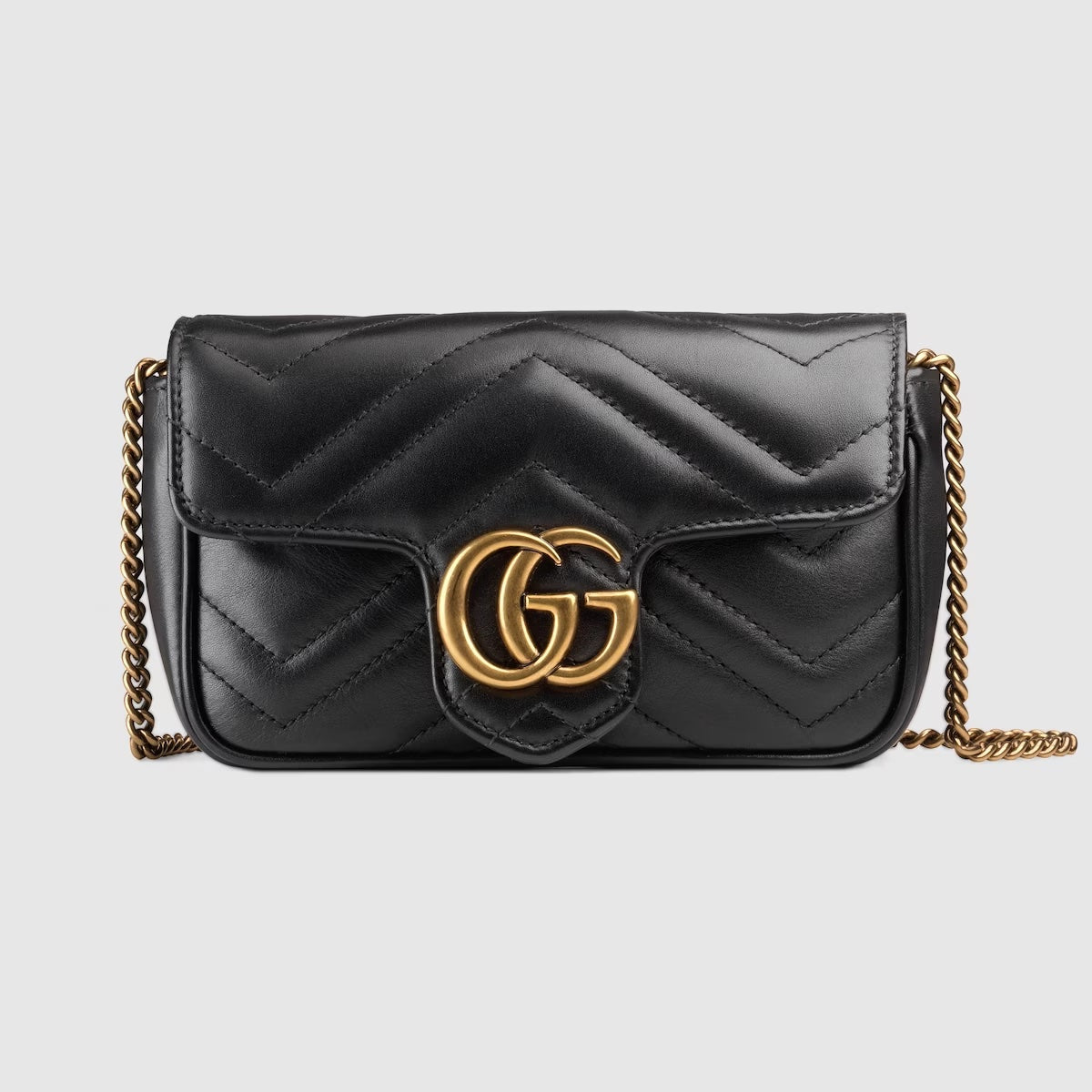 Gucci GG MARMONT SUPER Leather Calfskin Mini Travel Bag