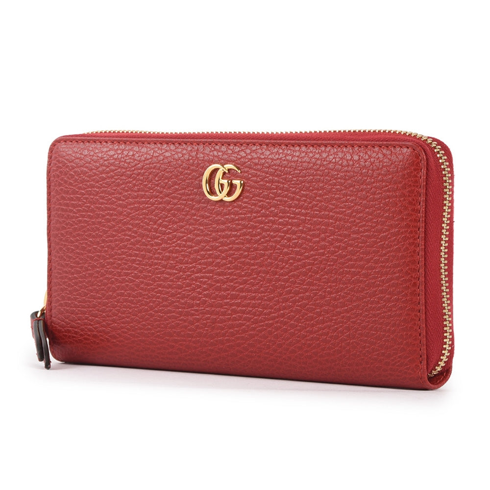 Gucci GG MARMONT ZIP AROUND Leather Wallet Case Around Wallet