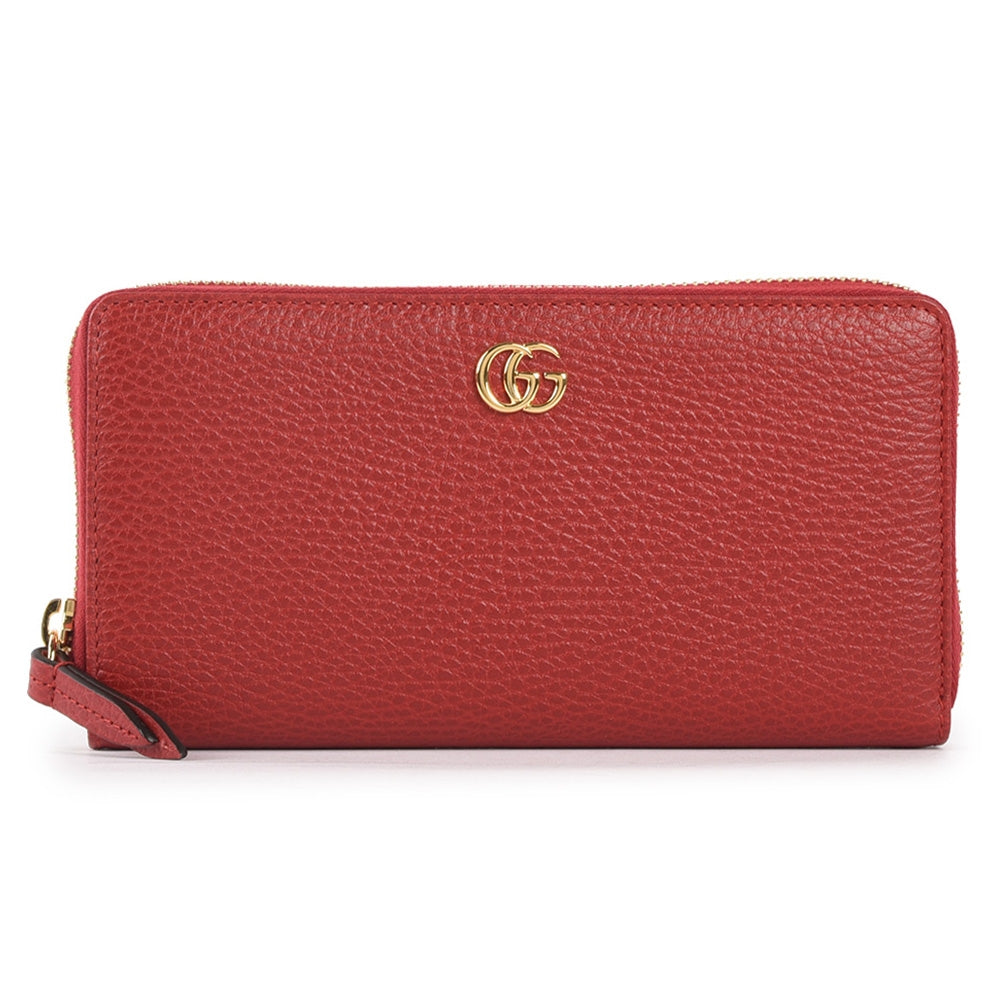 Gucci GG MARMONT ZIP AROUND Leather Wallet Case Around Wallet