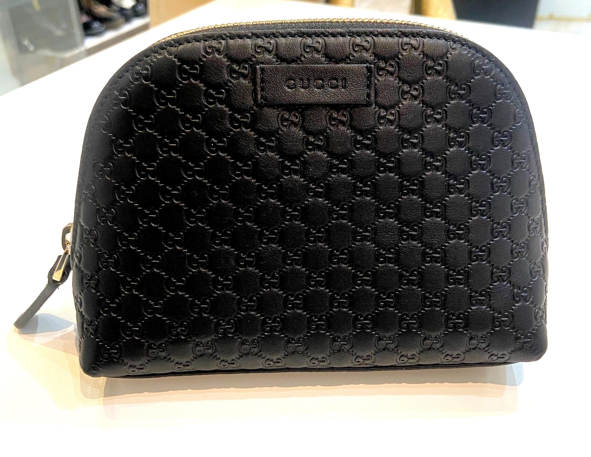 Gucci GG COSMETIC POUCH Leather Travel Bag Pouch 1