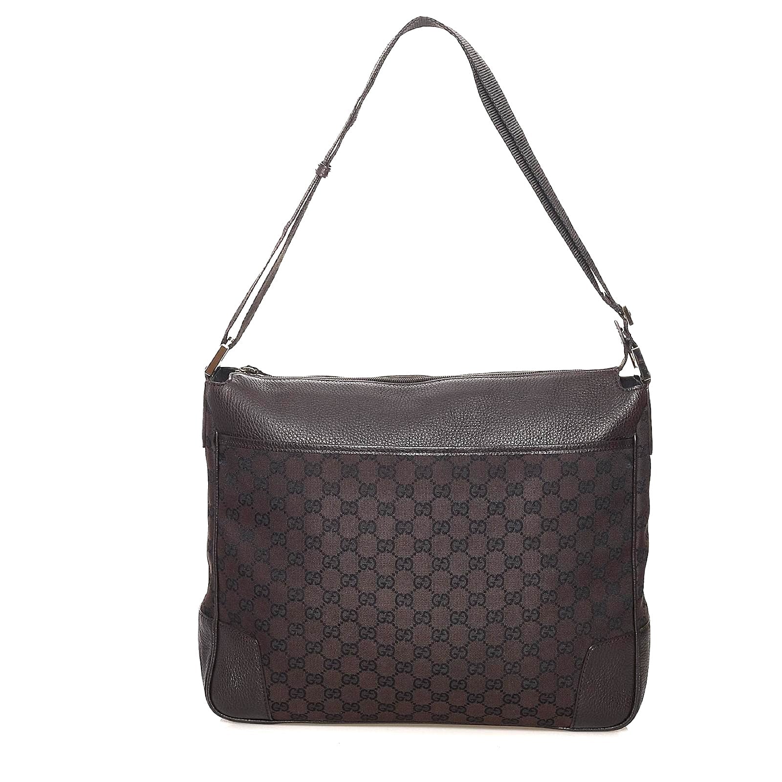 Gucci GG Monogram Leather Canvas Travel Bag