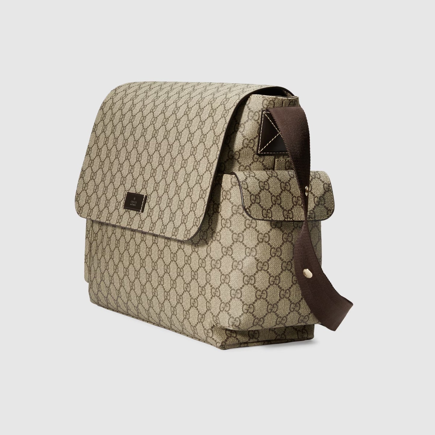 Gucci GG SUPREME SELLERIA DIAPER Monogram Calfskin Travel Bag