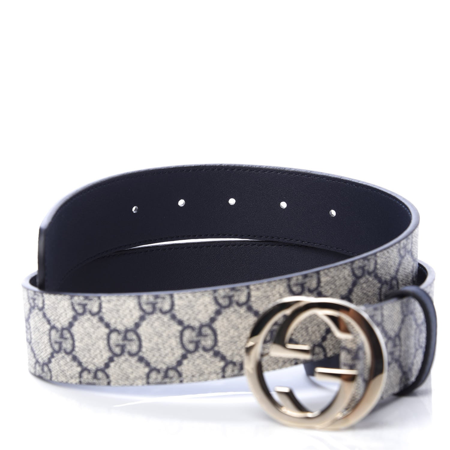 Gucci GG SUPREME Monogram Leather Canvas Belt