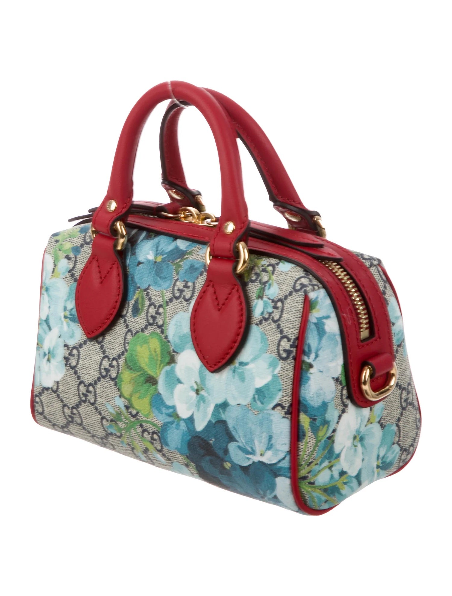 Gucci GG SUPREME BLOOMS BOSTON Monogram Mini Travel Bag