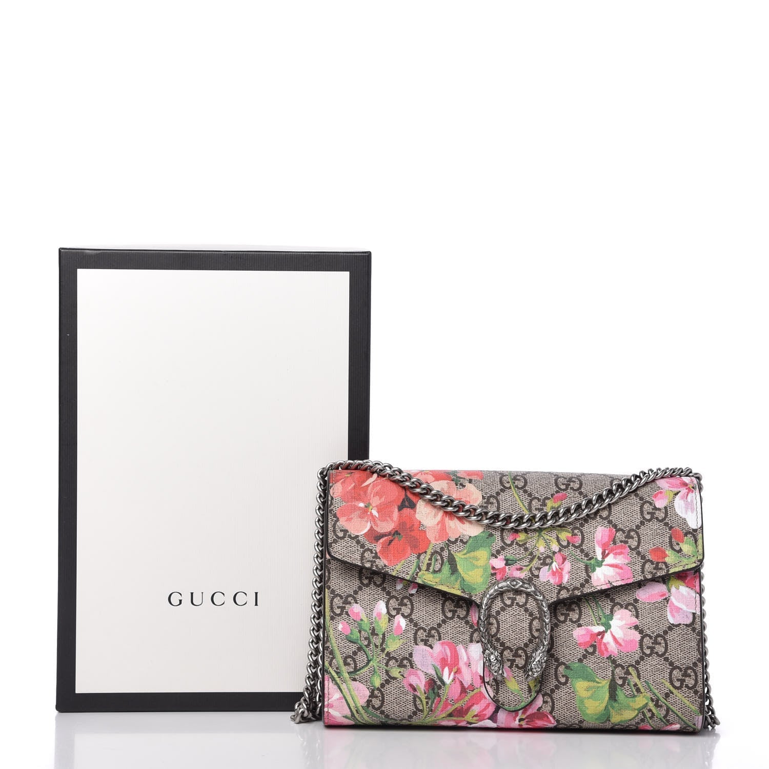 Gucci GG SUPREME DIONYSUS BLOOMS Mini Chain Travel Bag