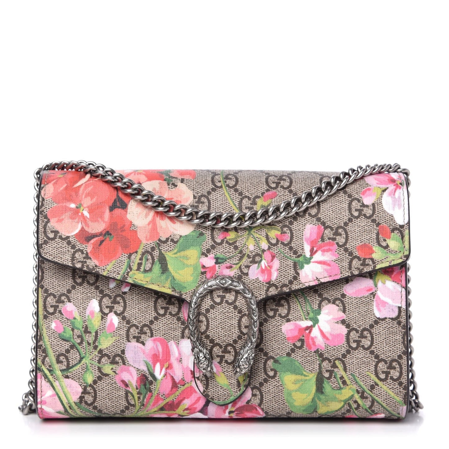Gucci GG SUPREME DIONYSUS BLOOMS Mini Chain Travel Bag
