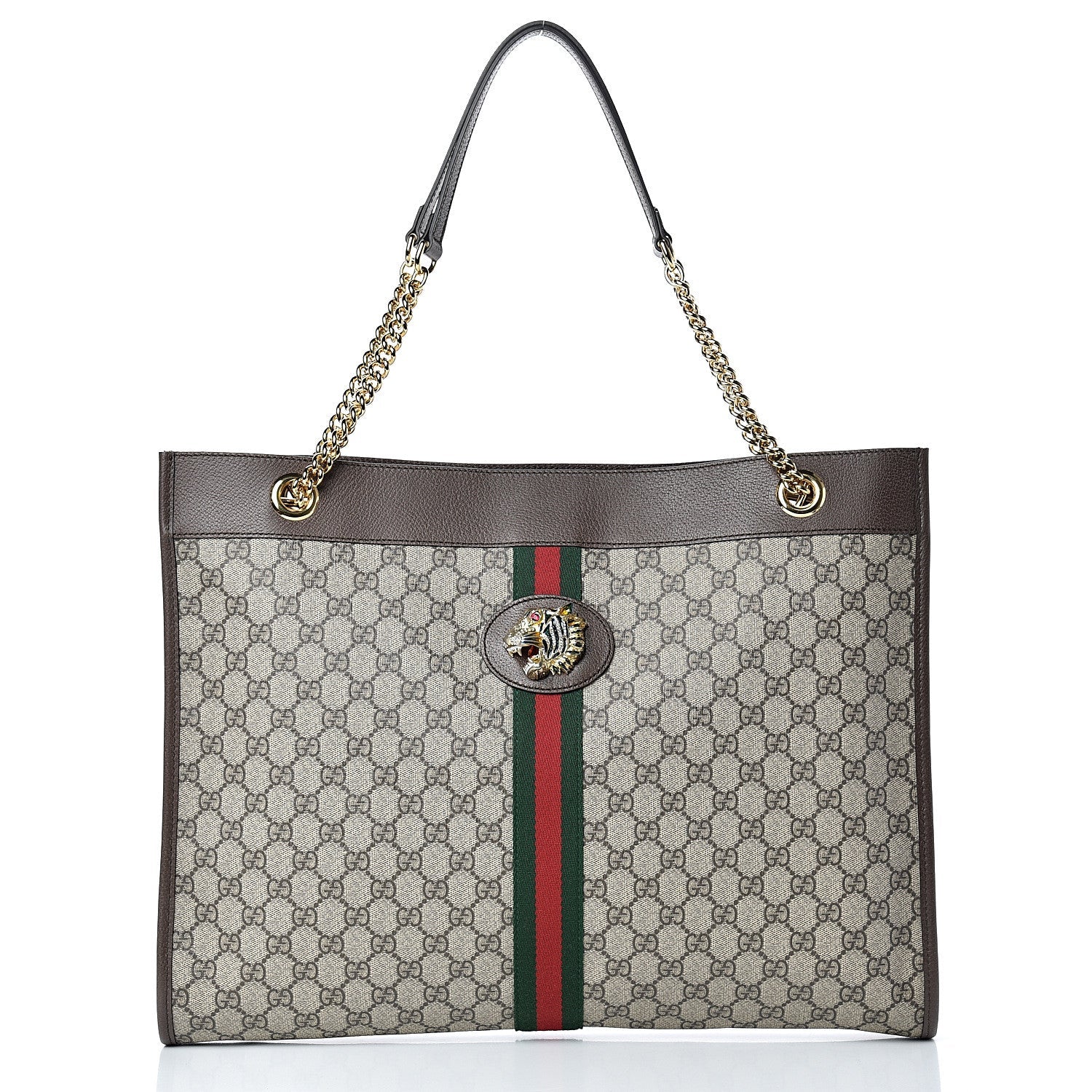 Gucci GG SUPREME RAJHA Monogram Large Tote Bag