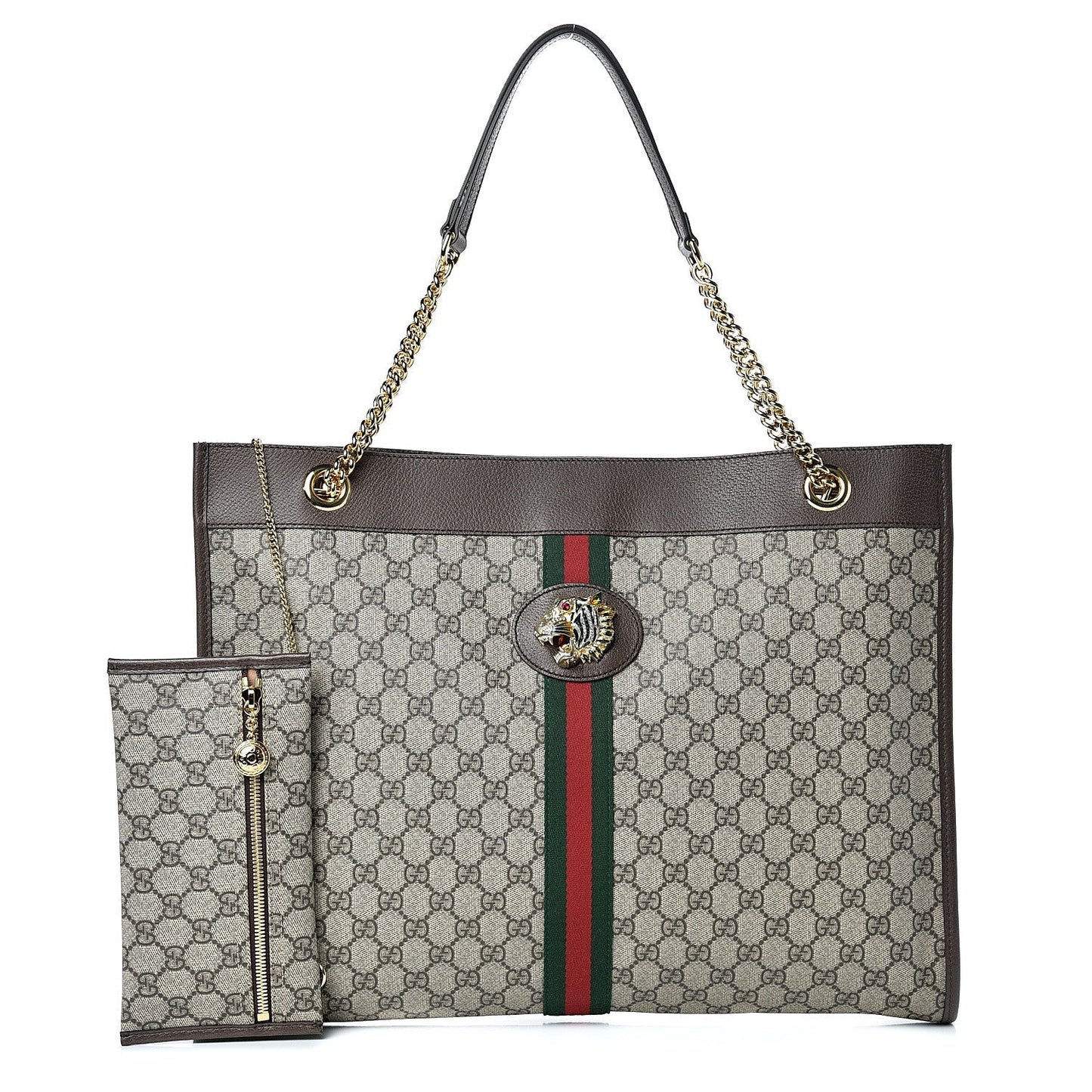 Gucci GG SUPREME RAJHA Monogram Large Tote Bag