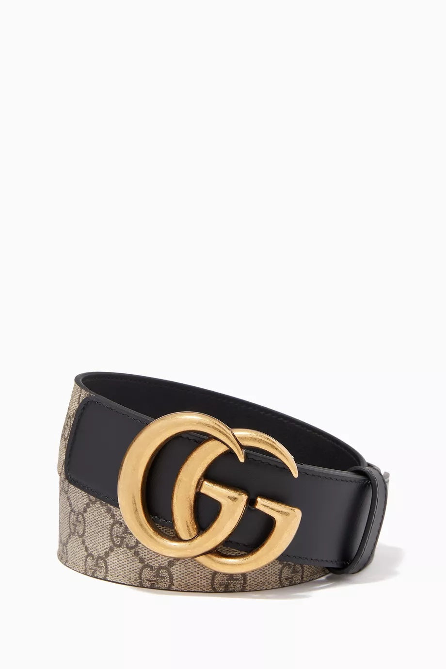 Gucci GG SUPREME MATTE PLUTONE DOUBLE Monogram Calfskin Belt