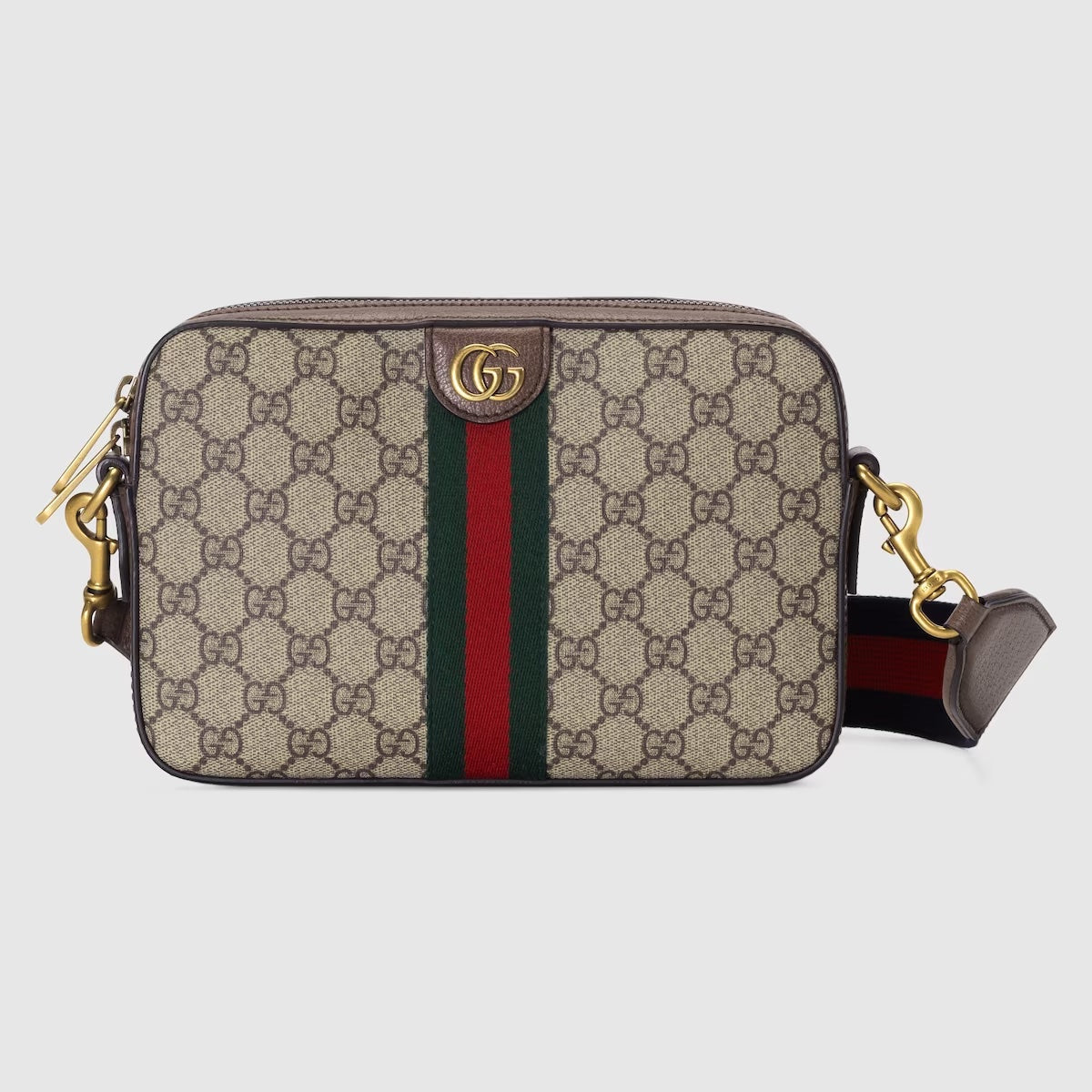 Gucci GG SUPREME OPHIDIA WRISTLET Monogram Crossbody Bag