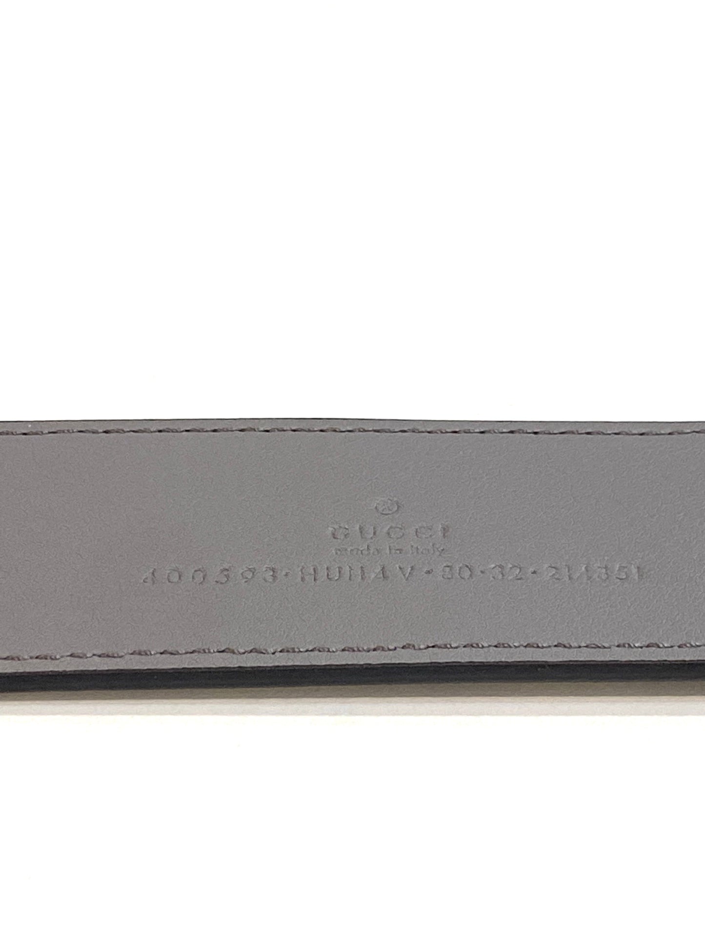 Gucci GG SUPREME PLUTONE ENAMEL GG Monogram Calfskin Belt