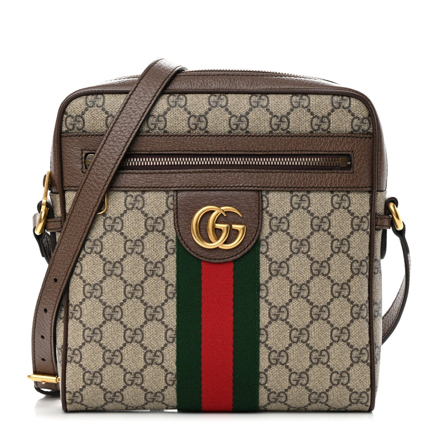 Gucci GG SUPREME WEB OPHIDIA Monogram Travel Bag
