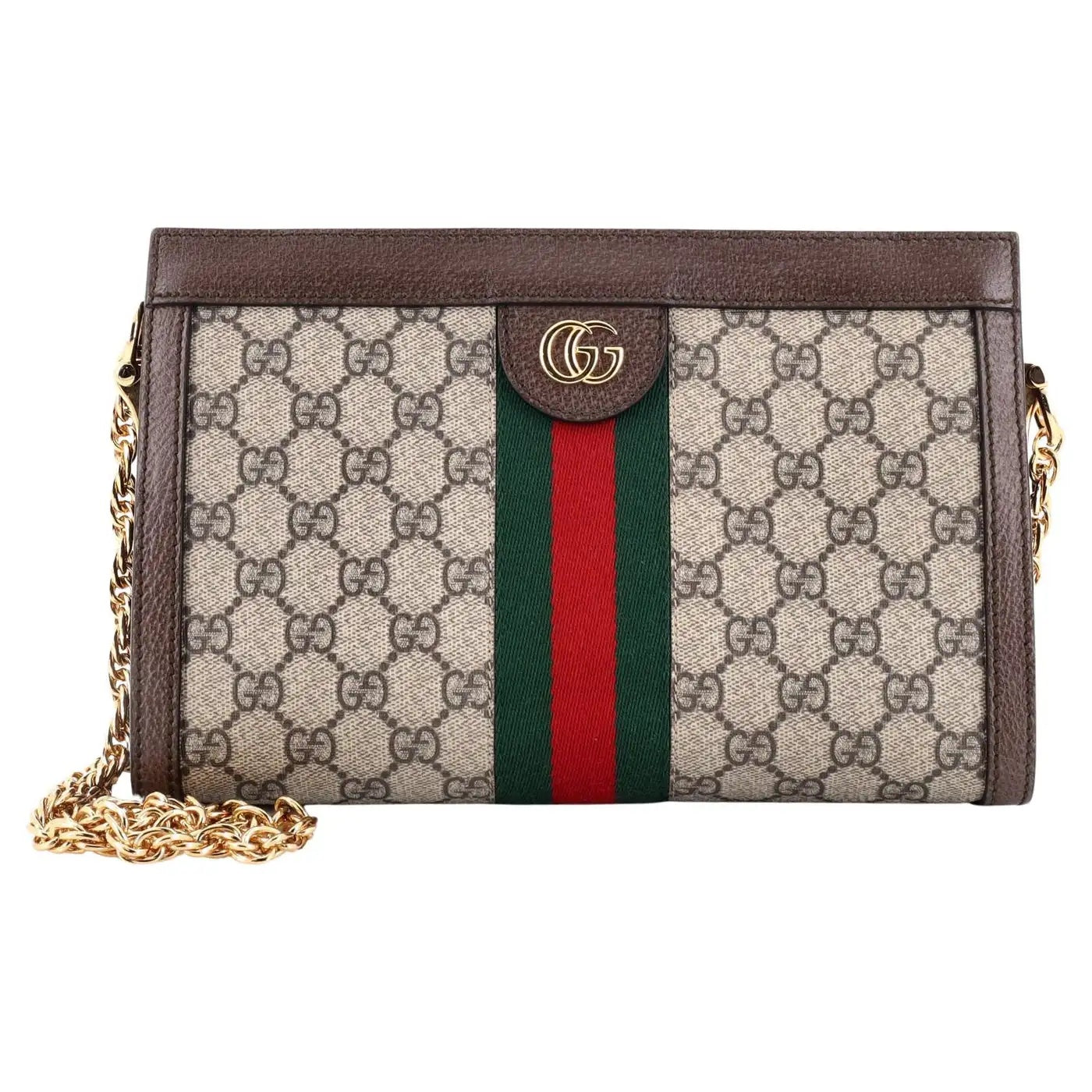 Gucci GG SUPREME OPHIDIA Small Chain Travel Bag