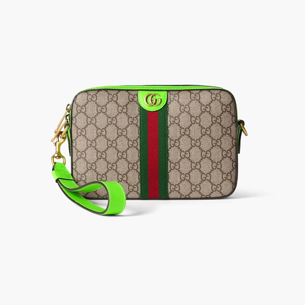 Gucci GG SUPREME OPHIDIA WRISTLET Small Crossbody Bag