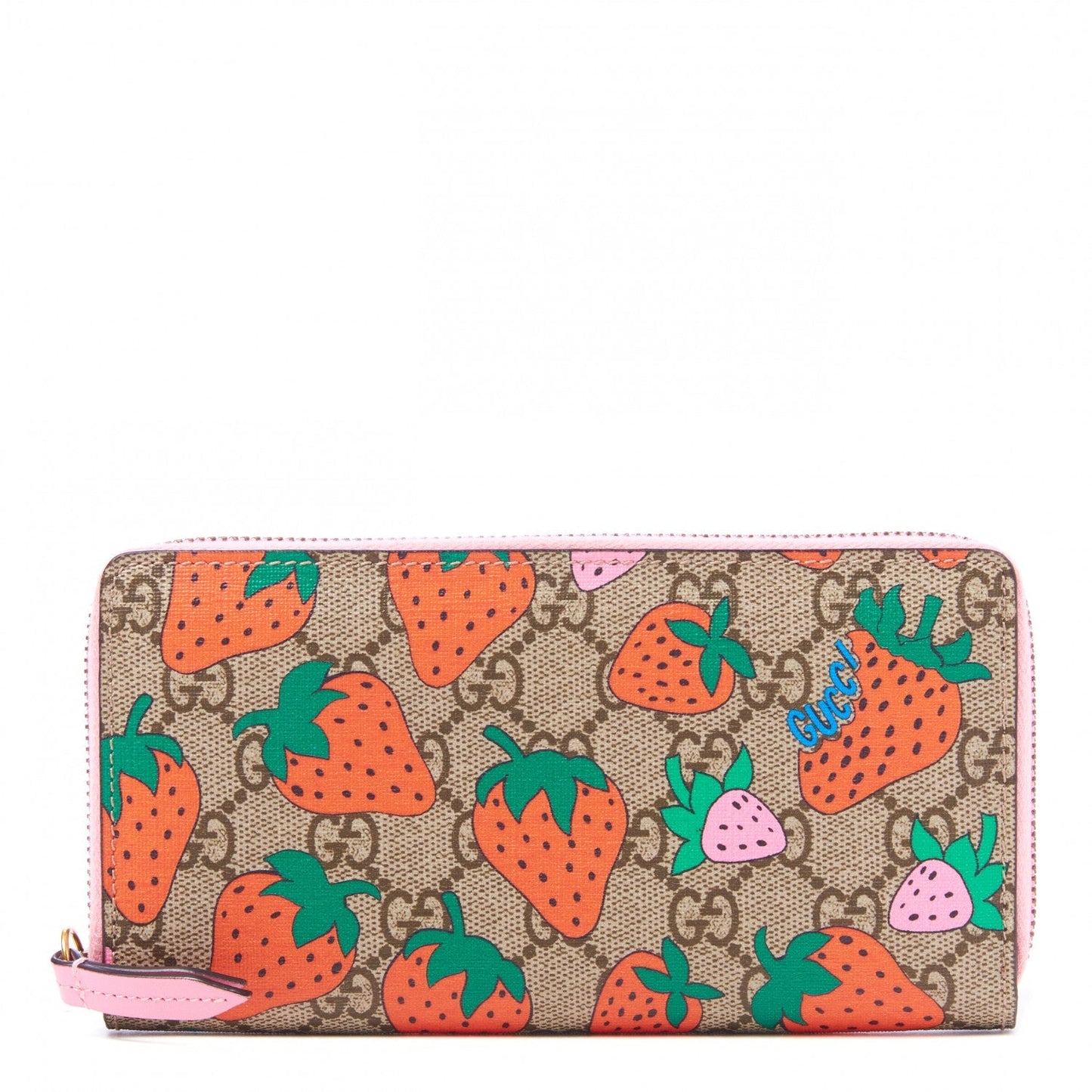 Gucci GG SUPREME PRINTED ZIP-AROUND Wallet Case