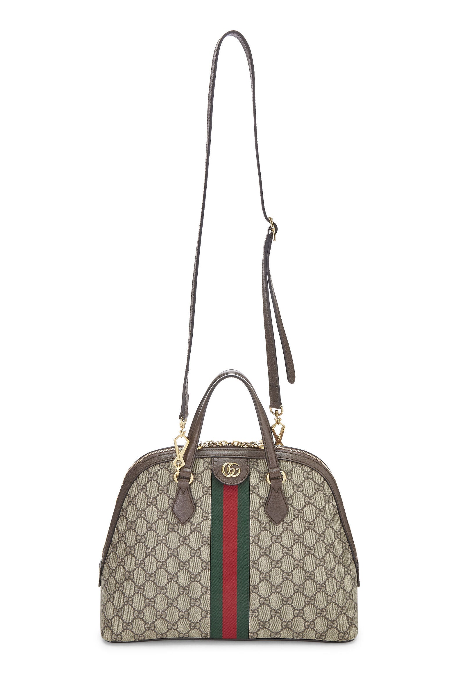 Gucci GG SUPREME WEB OPHIDIA DOME Medium Travel Bag