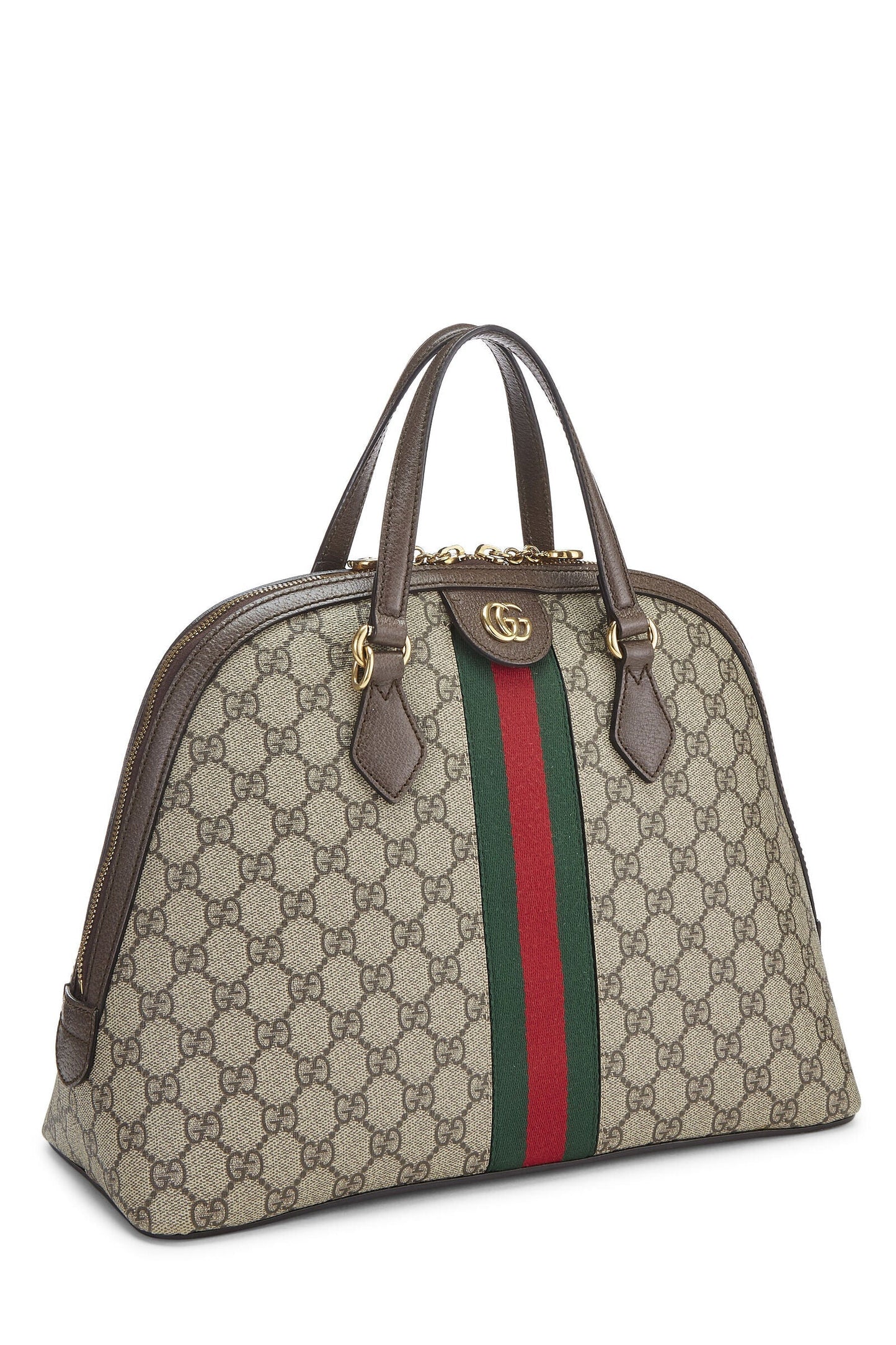 Gucci GG SUPREME WEB OPHIDIA DOME Medium Travel Bag
