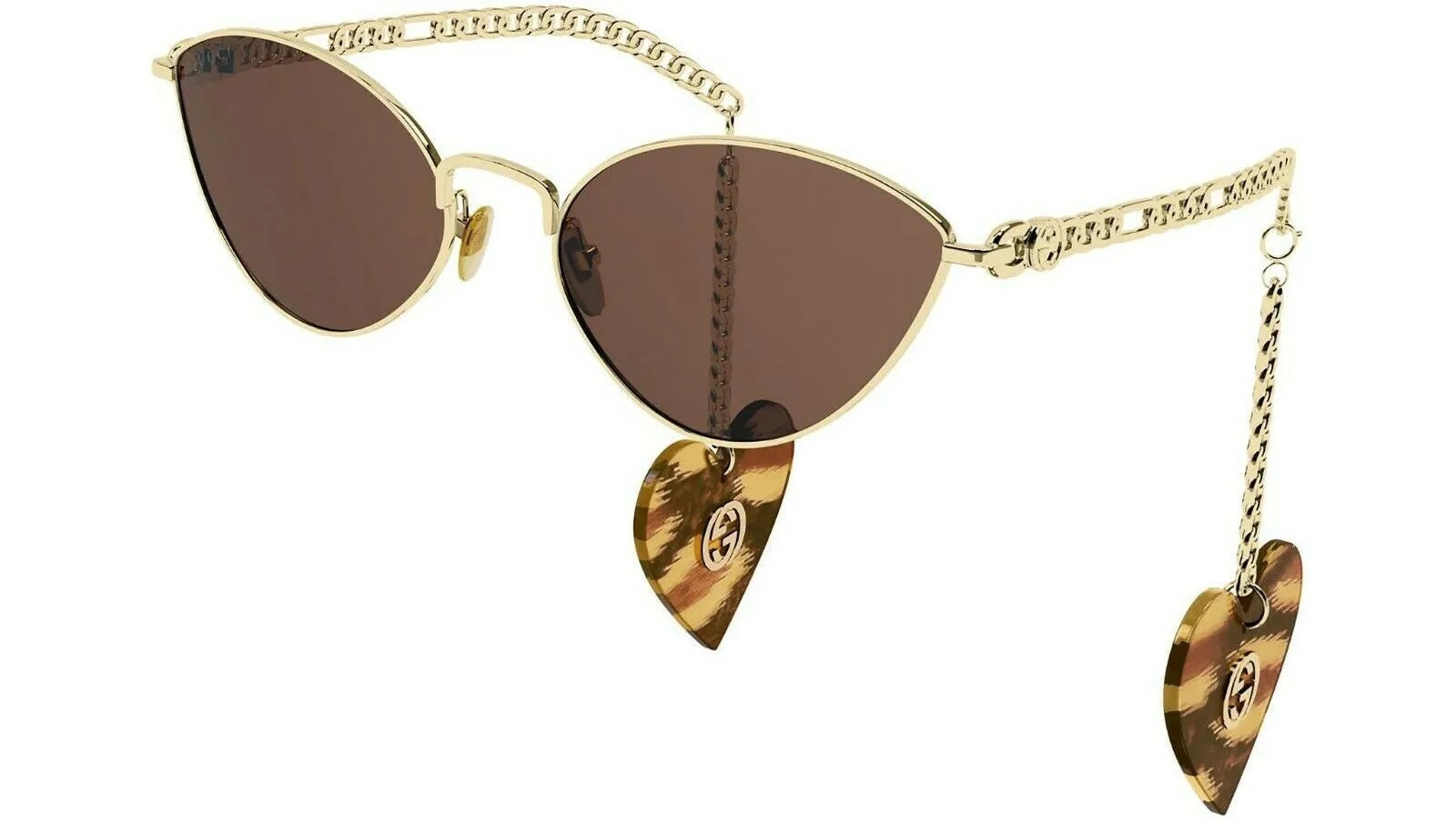 Gucci CAT-EYE Gold Chain Sunglasses