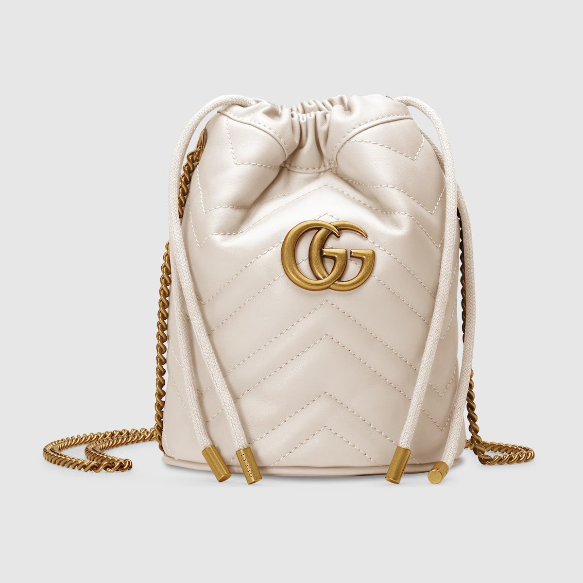 Gucci GG MARMONT Quilted Leather Mini Bucket Bag