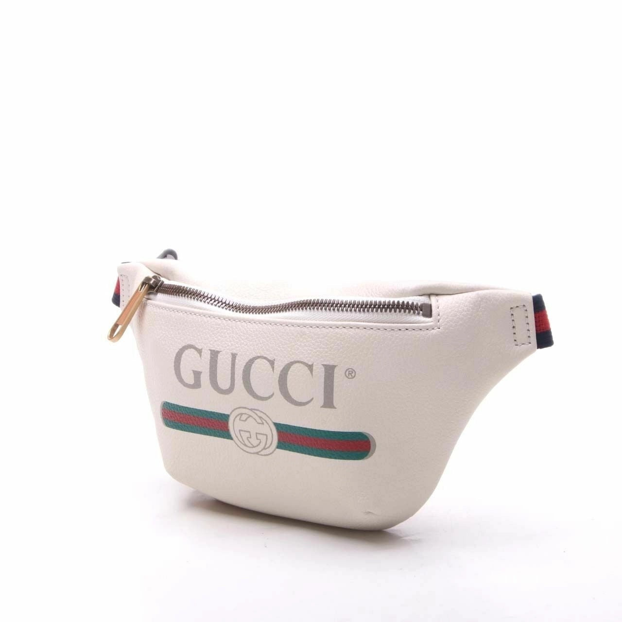 Gucci GRAINED WEB Calfskin Large Logo Belt