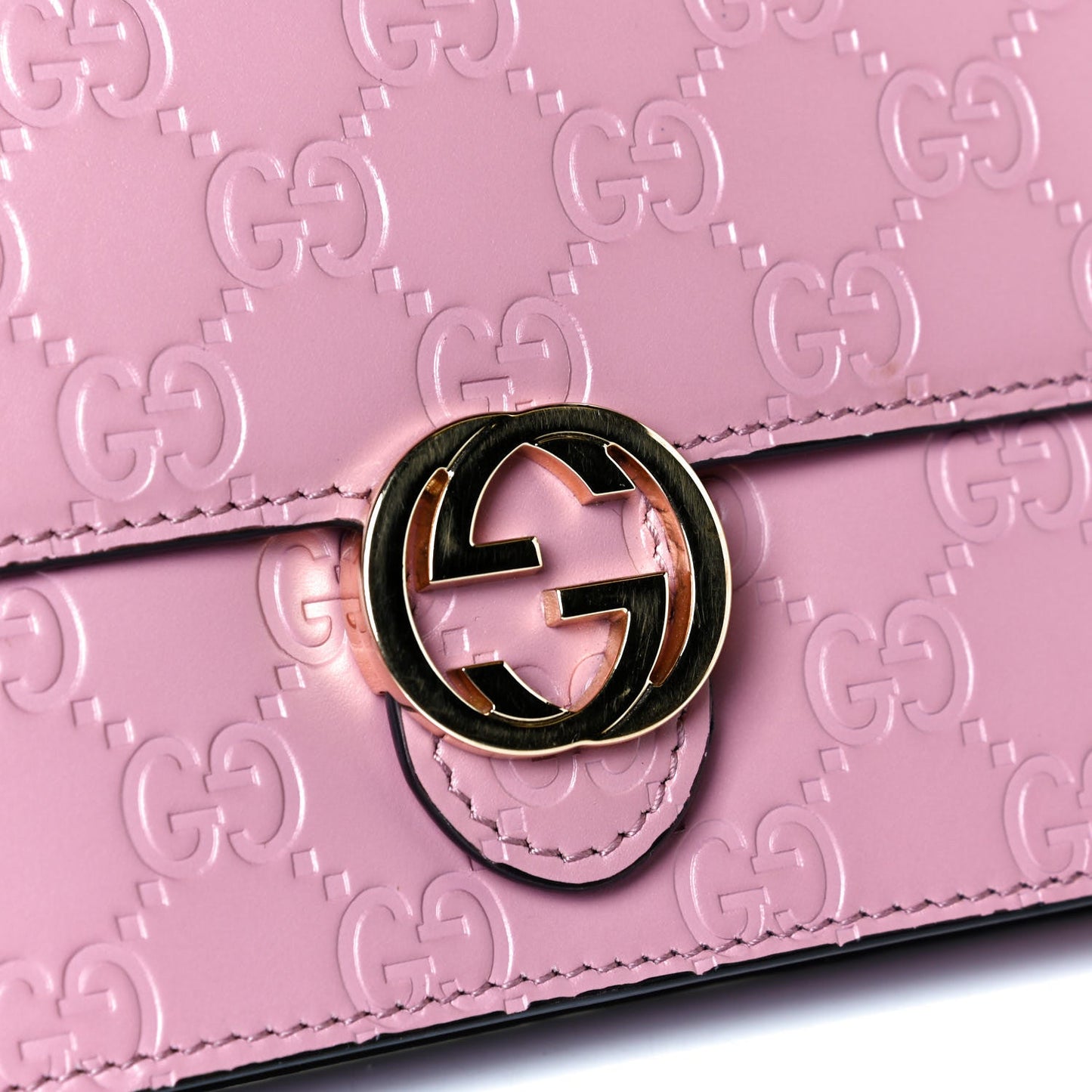 Gucci ICON Leather Chain Wallet Case