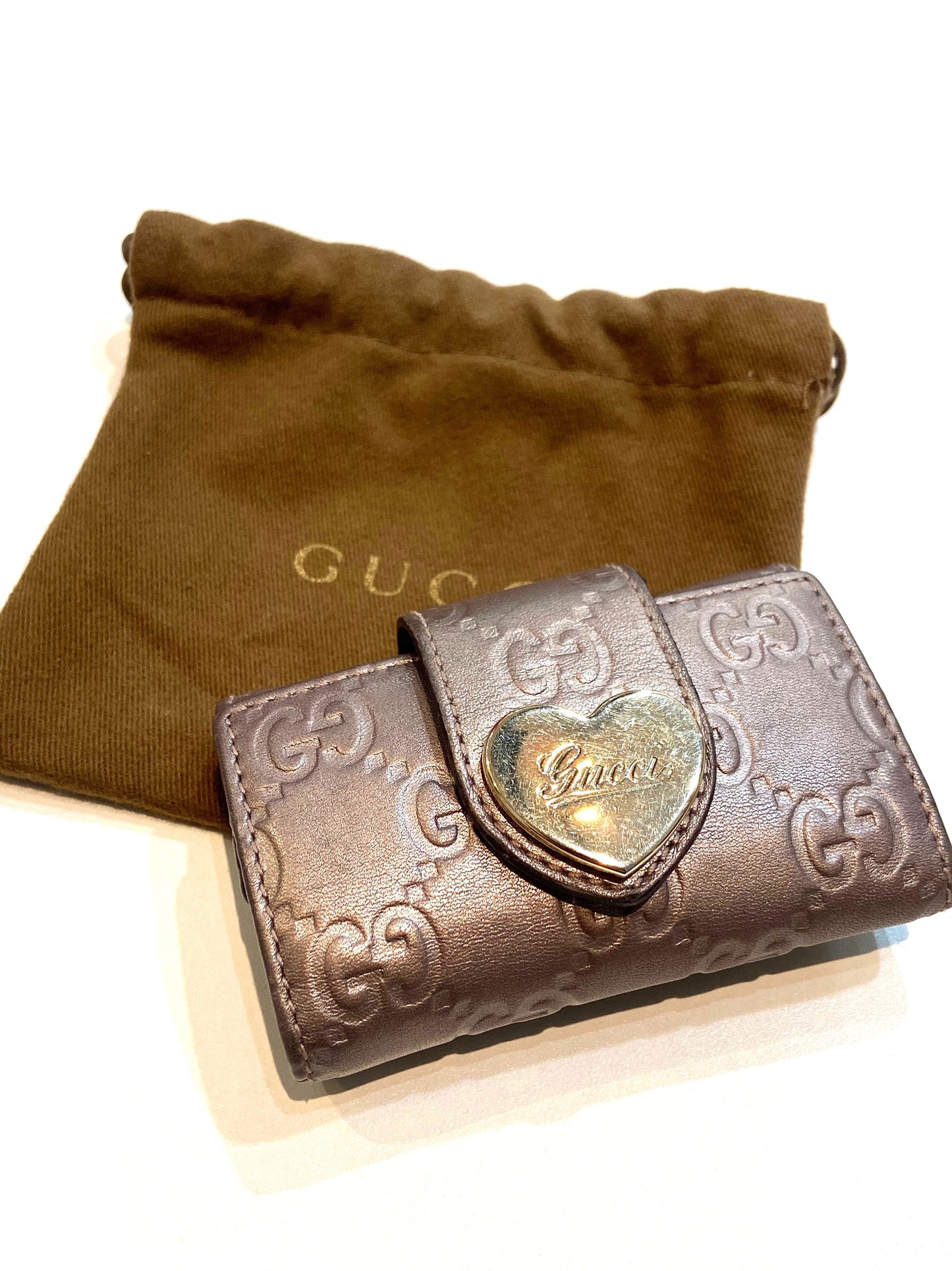Gucci KEY HOLDER Leather Key Chain