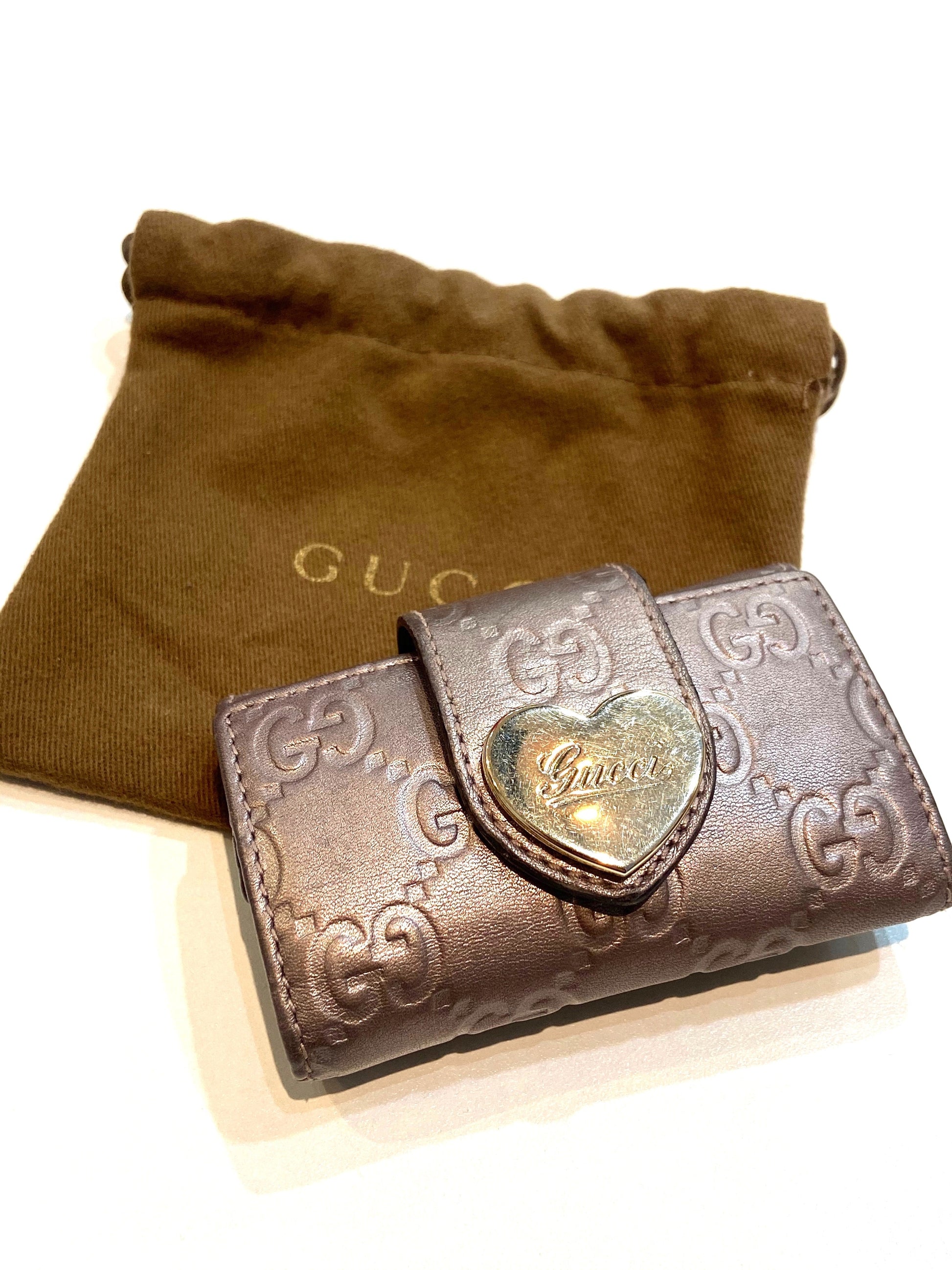 Gucci KEY HOLDER Leather Key Chain