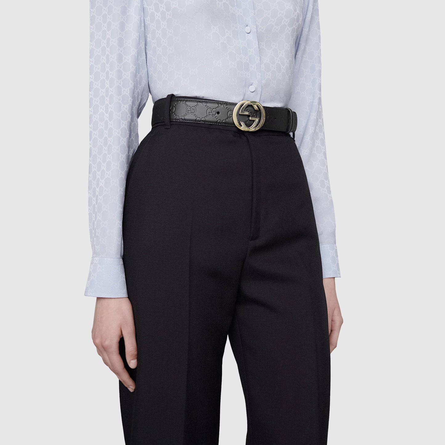Gucci Guccissima Leather Signature Belt