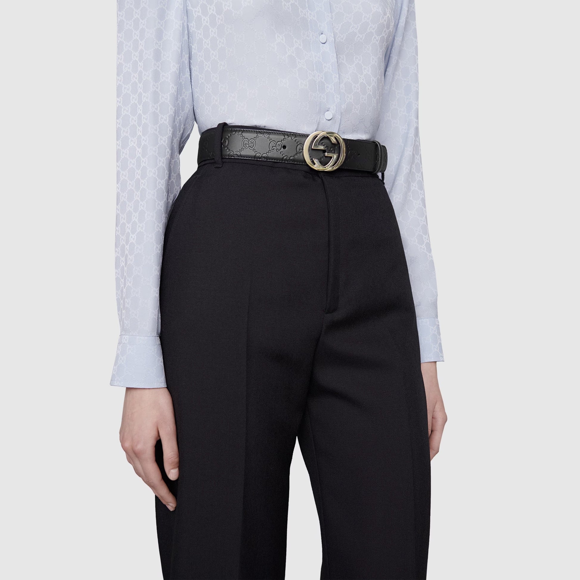 Gucci Guccissima Leather Signature Belt