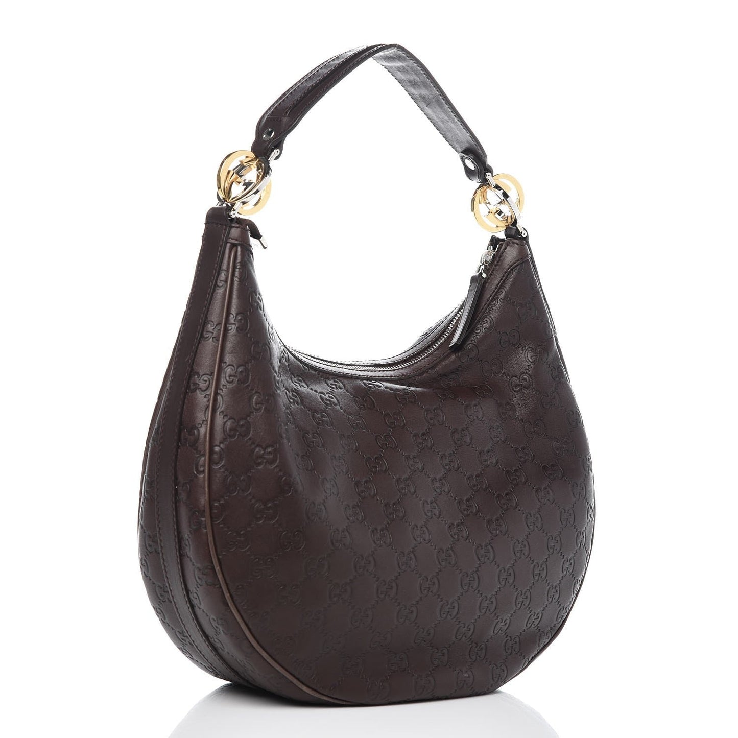 Gucci GG TWINS Leather Medium Shoulder Bag
