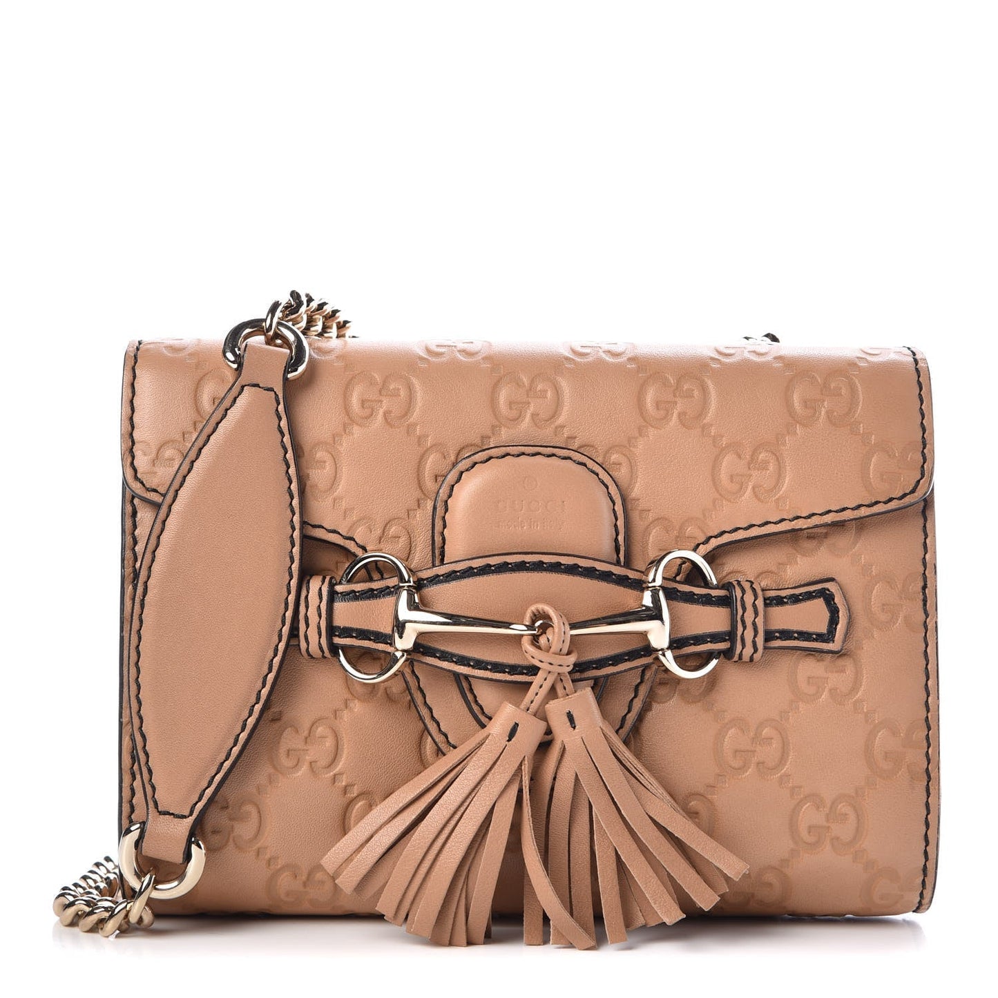Gucci EMILY Leather Mini Chain Crossbody Bag