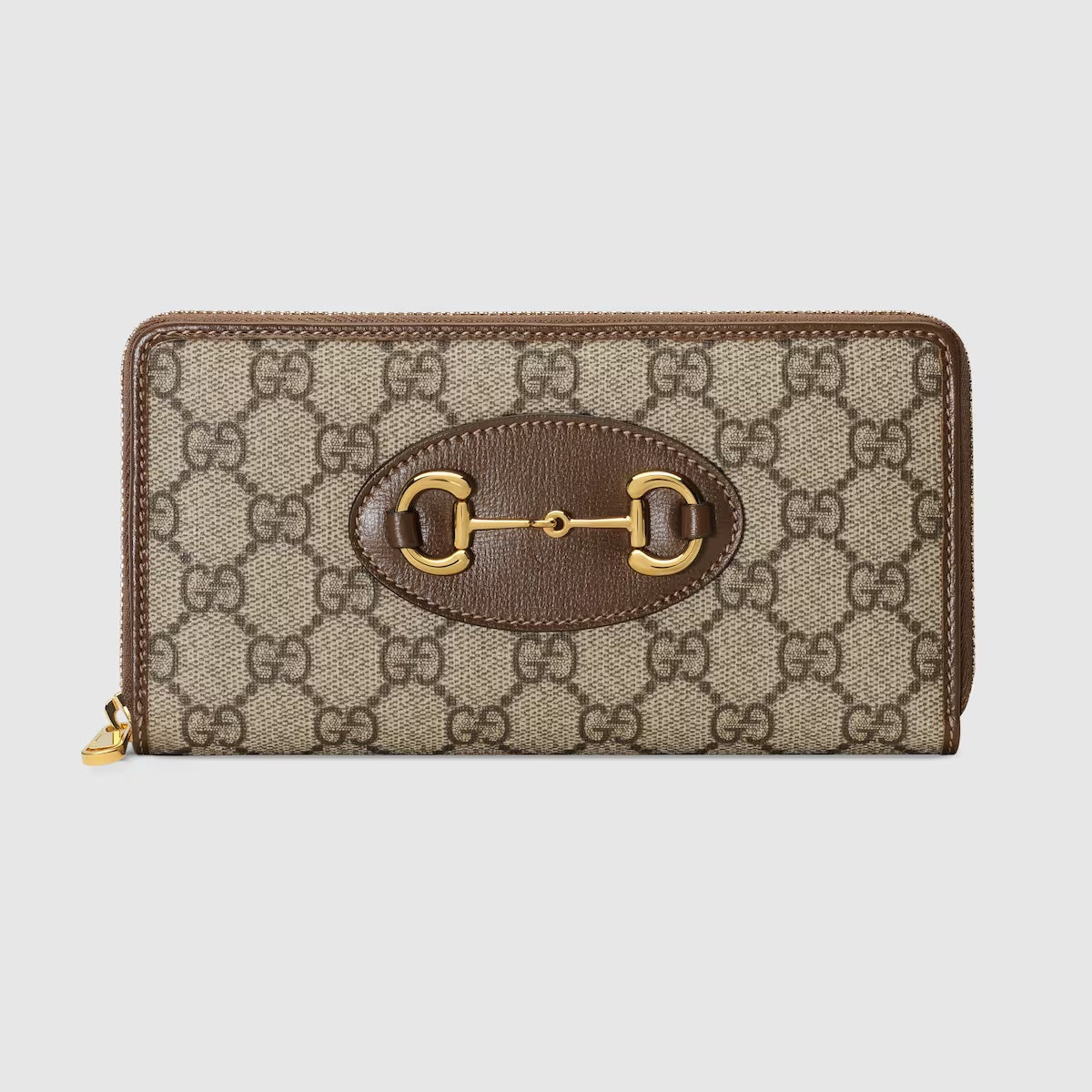 Gucci GG SUPREME HORSEBIT ZIP AROUND Wallet Case