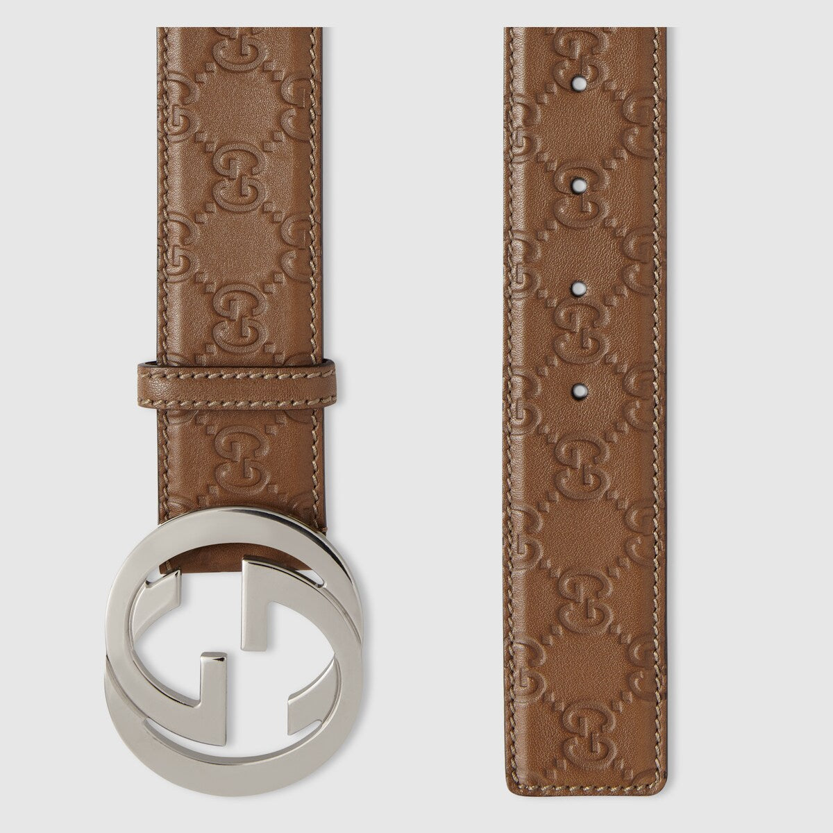 Gucci GG BUCKLE Leather Belt