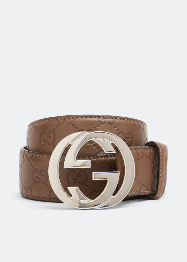 Gucci GG BUCKLE Leather Belt
