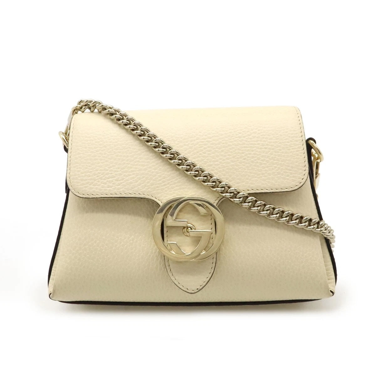 Gucci G Leather Calfskin Chain Travel Bag