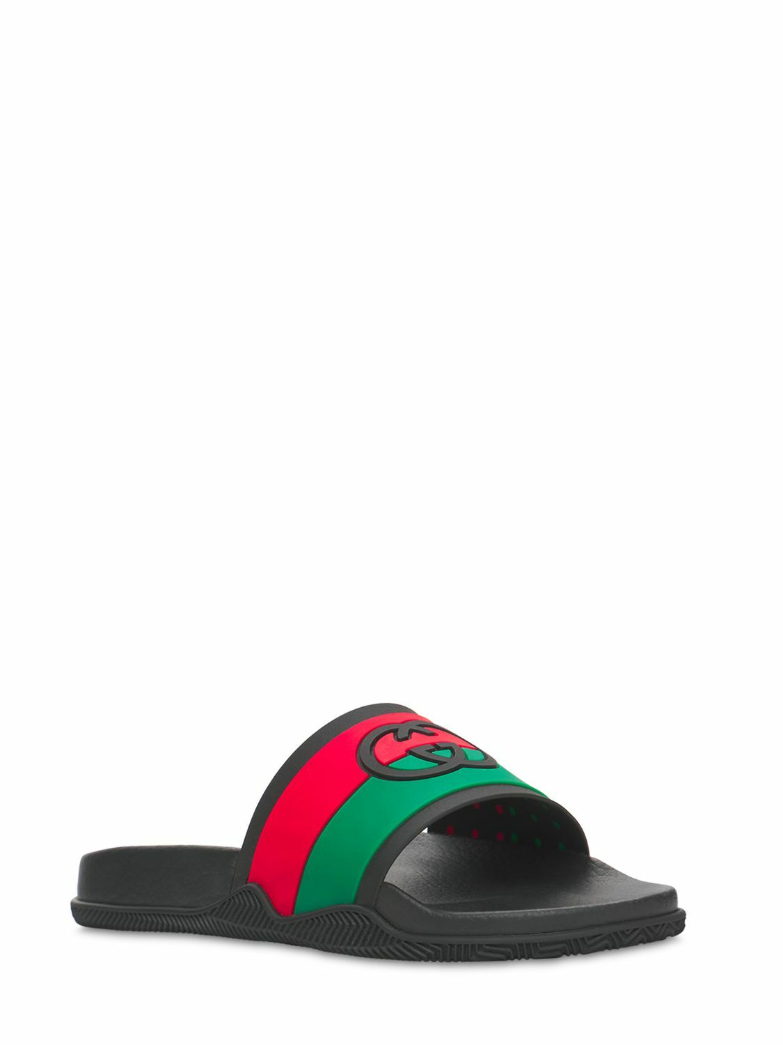 Gucci G WEB STRIPE SLIDES Travel Bag