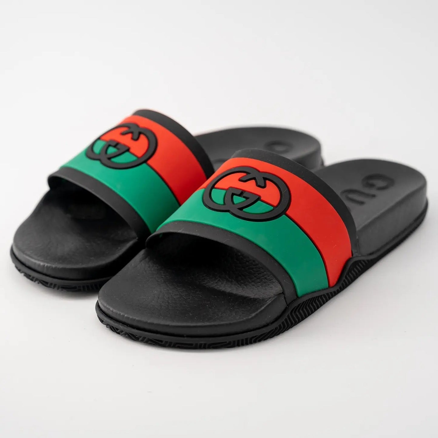 Gucci G WEB STRIPE SLIDES Travel Bag