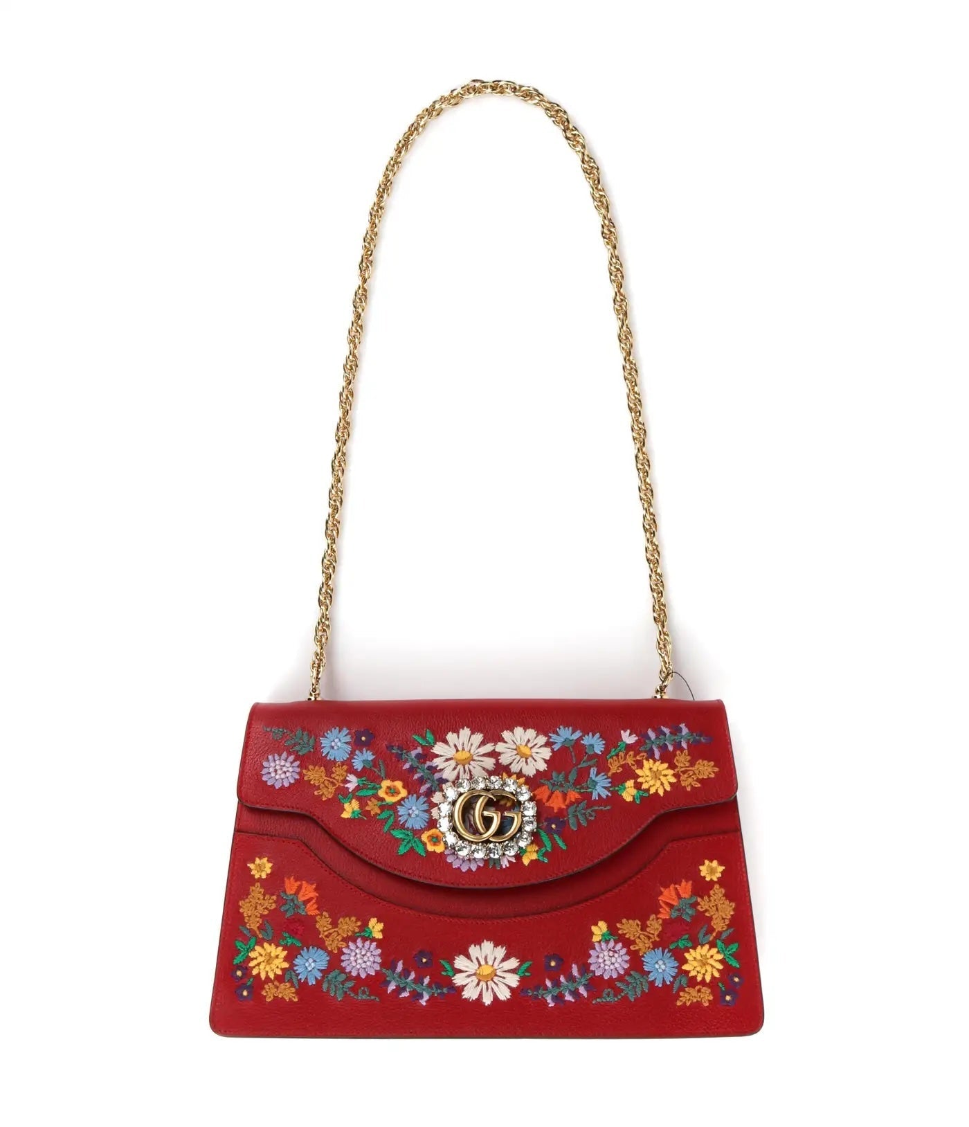 Gucci LINEA RICAMI FLORAL Large Shoulder Bag