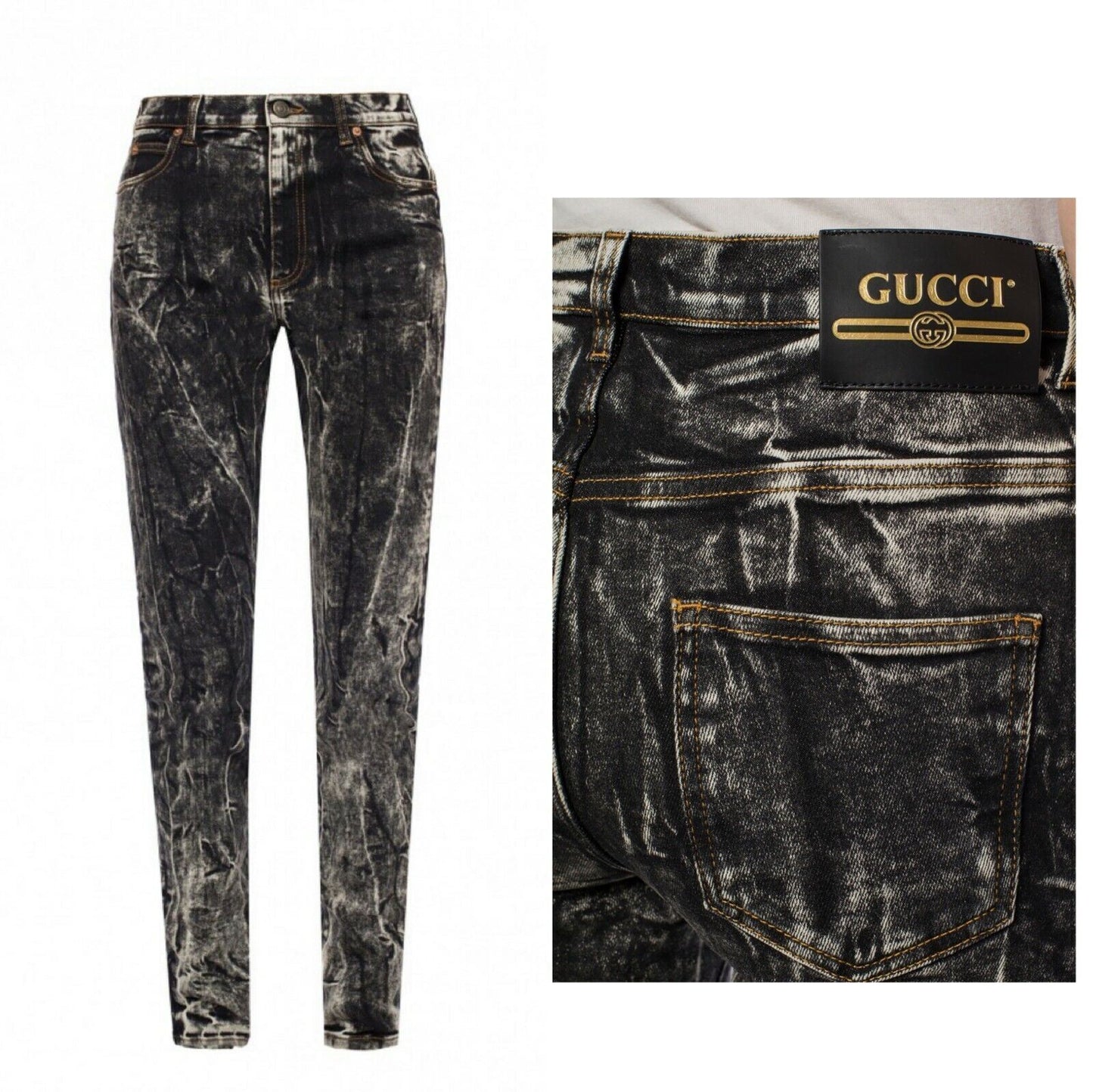 Gucci MARBLE WASH SKINNY JEANS Accessory
