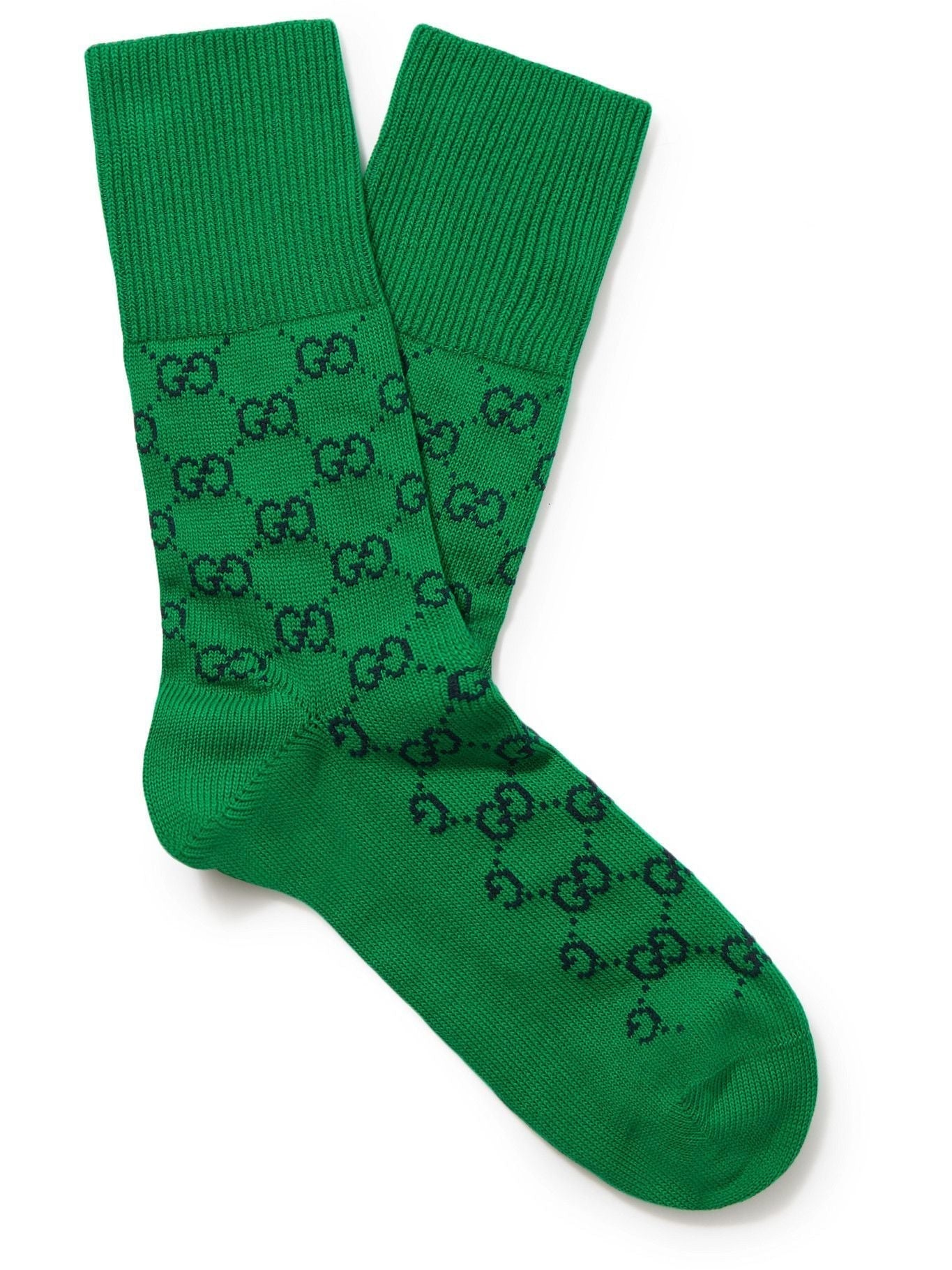 Gucci JACQUARD BLEND SOCKS Cotton Logo Travel Bag