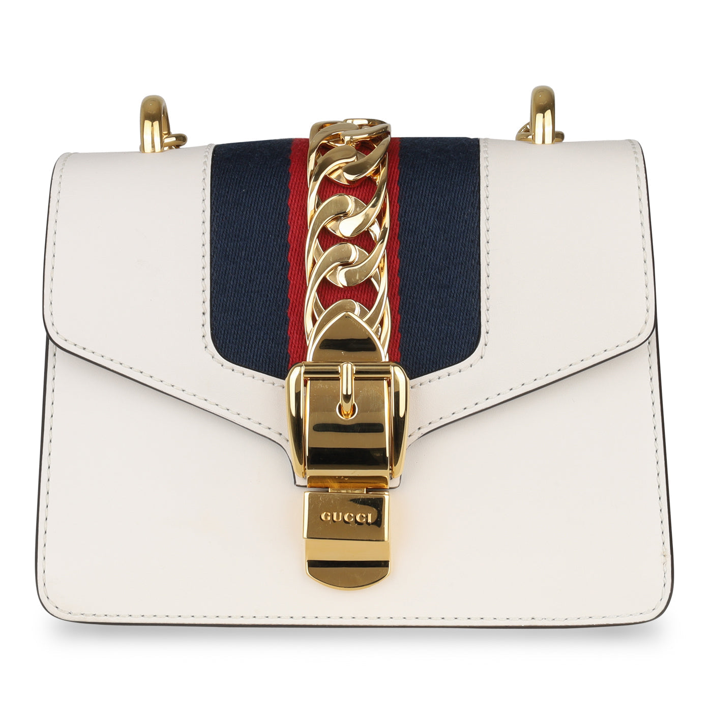 Gucci Sylvie Bag Mini Chain Shoulder Bag Bag White