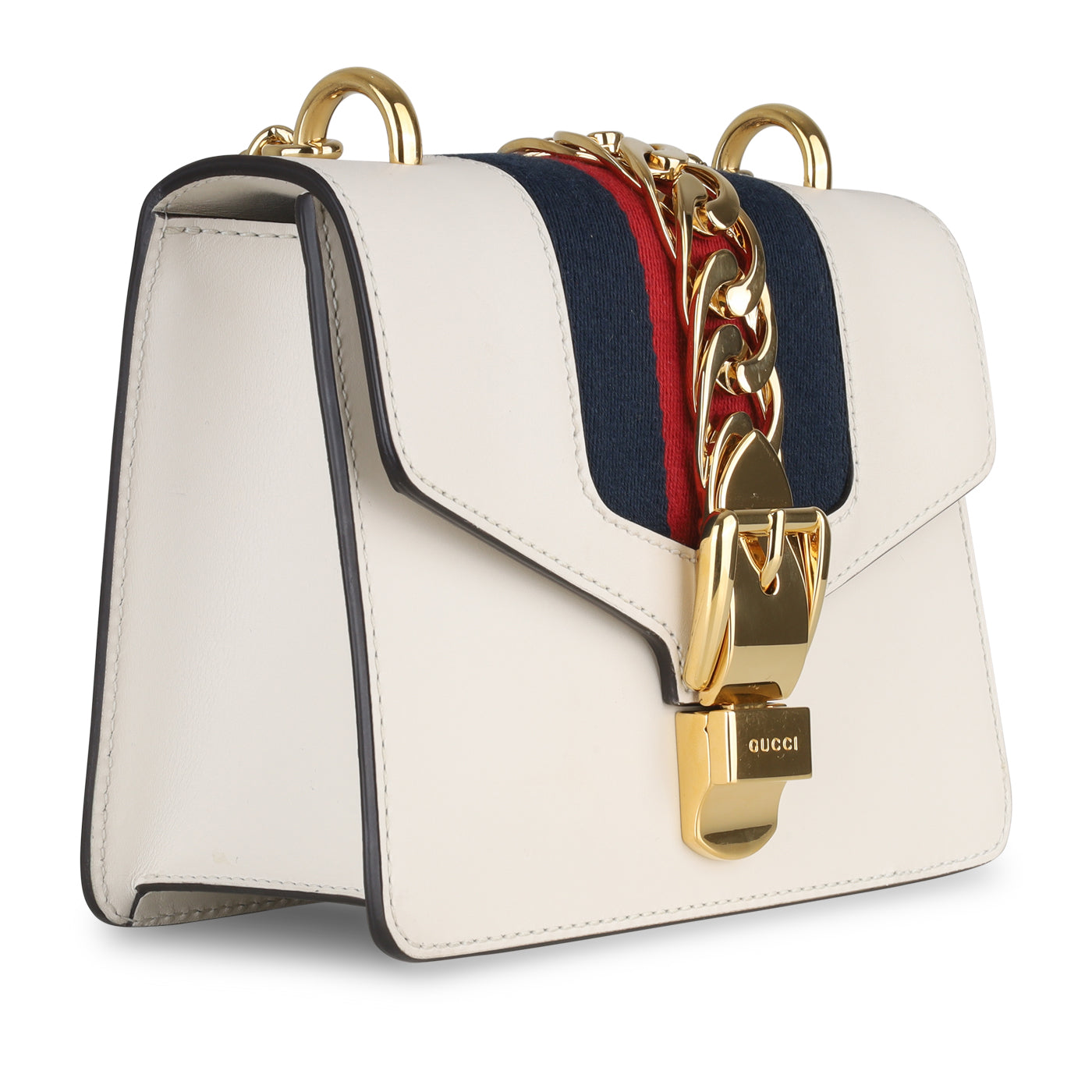 Gucci Sylvie Bag Mini Chain Shoulder Bag Bag White