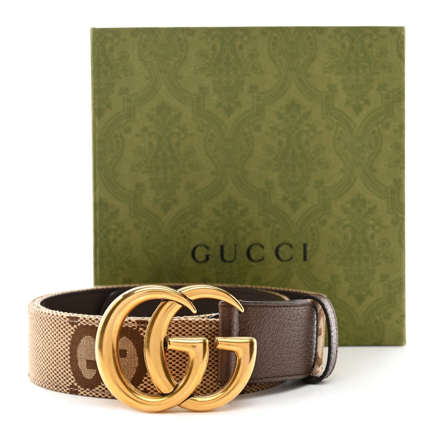Gucci GG MARMONT JUMBO GG 40MM Monogram Calfskin Belt