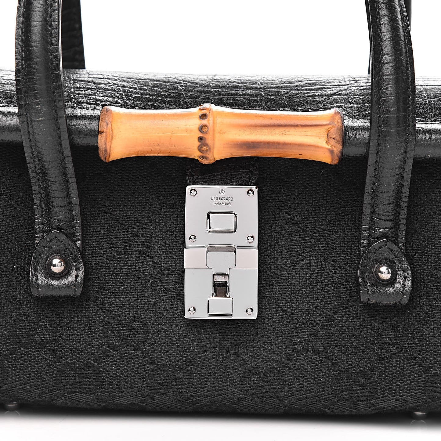 Gucci BAMBOO BULLET Monogram Small Travel Bag