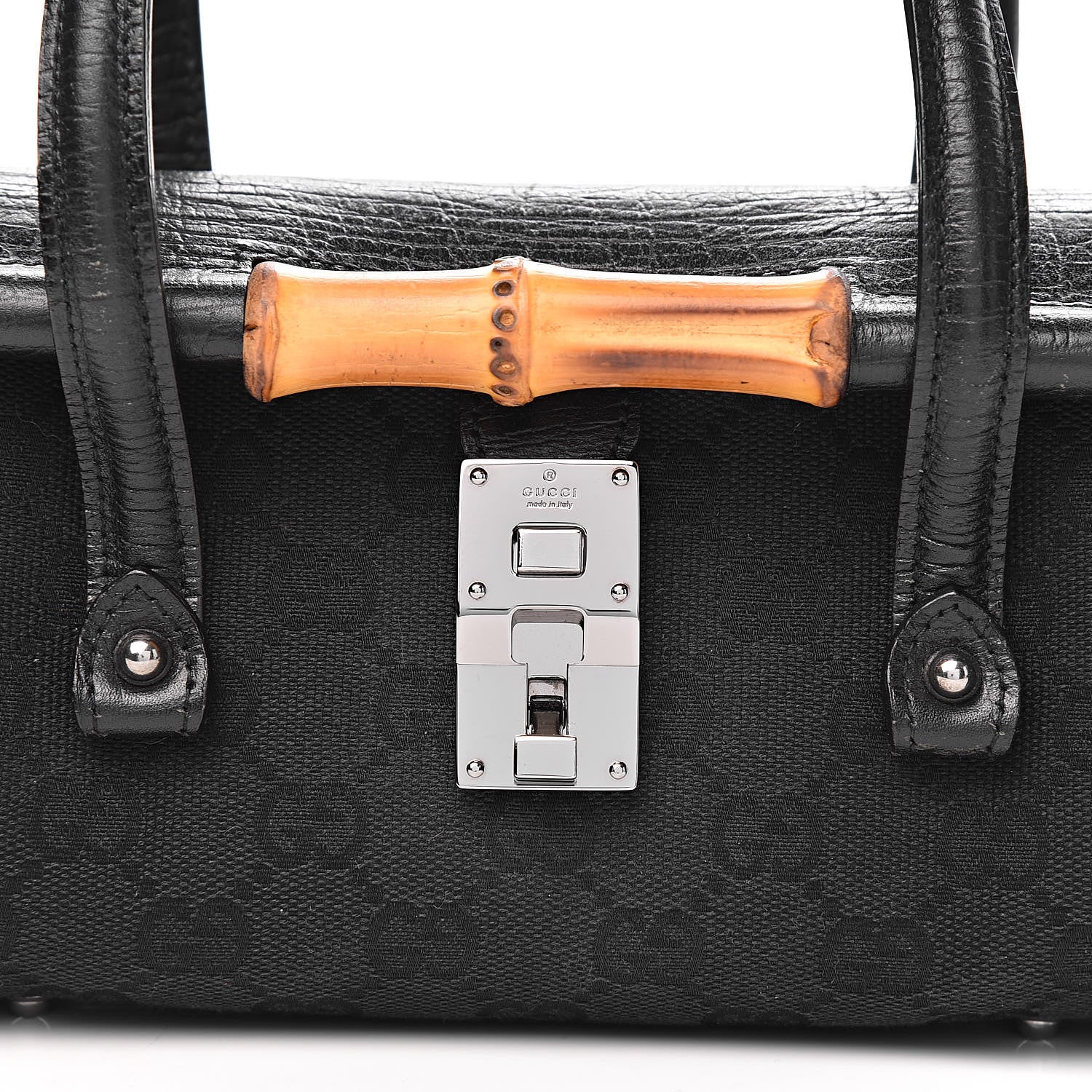 Gucci BAMBOO BULLET Monogram Small Travel Bag