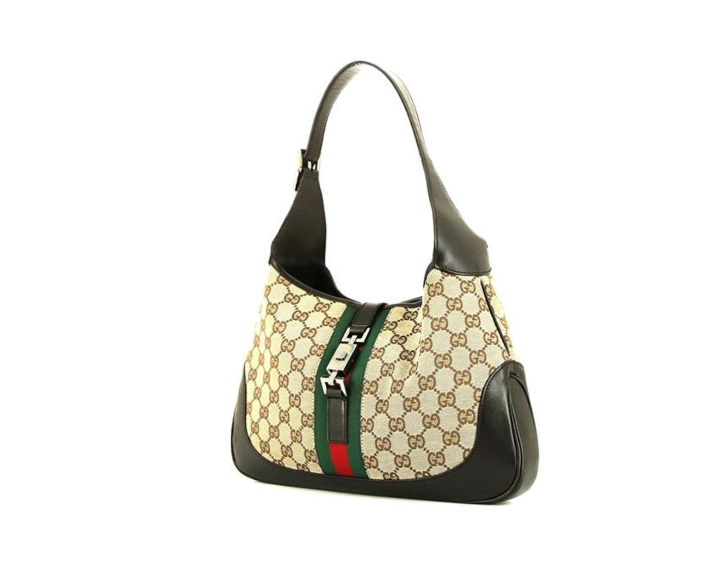 Gucci GG WEB JACKIE O Monogram Shoulder Bag