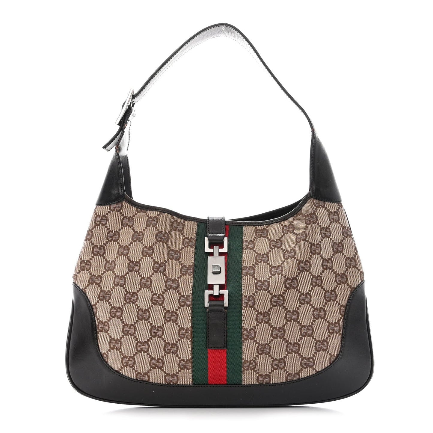 Gucci GG WEB JACKIE O Monogram Shoulder Bag